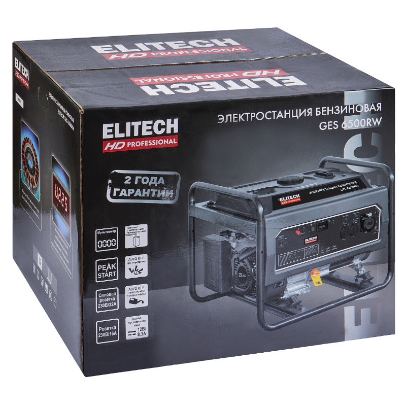 Бензиновый генератор Elitech HD GES 6500RW, 204667 в Вологде