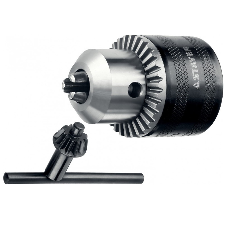 Патрон ударный Stayer Professional 29055-10-12 ключевой для дрели 10 мм с ключом в комплекте посадочная резьба 12 Д 08-10мм 326₽