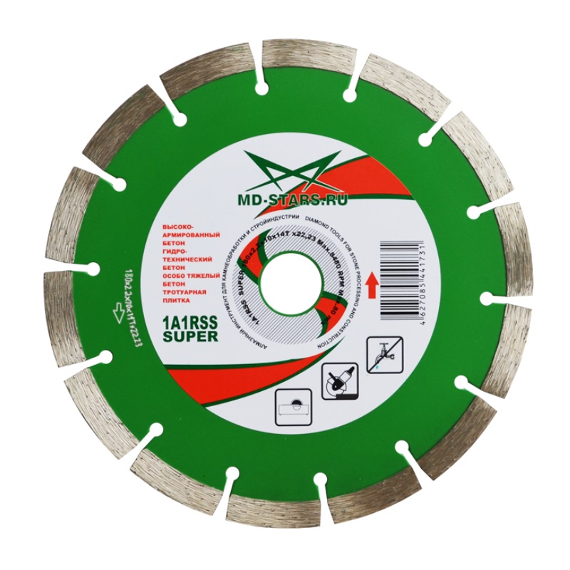 Алмазный диск MD-Stars 1A1RSS Super Professional (350x3,2x10x25,4 мм, 24T) в Муроме