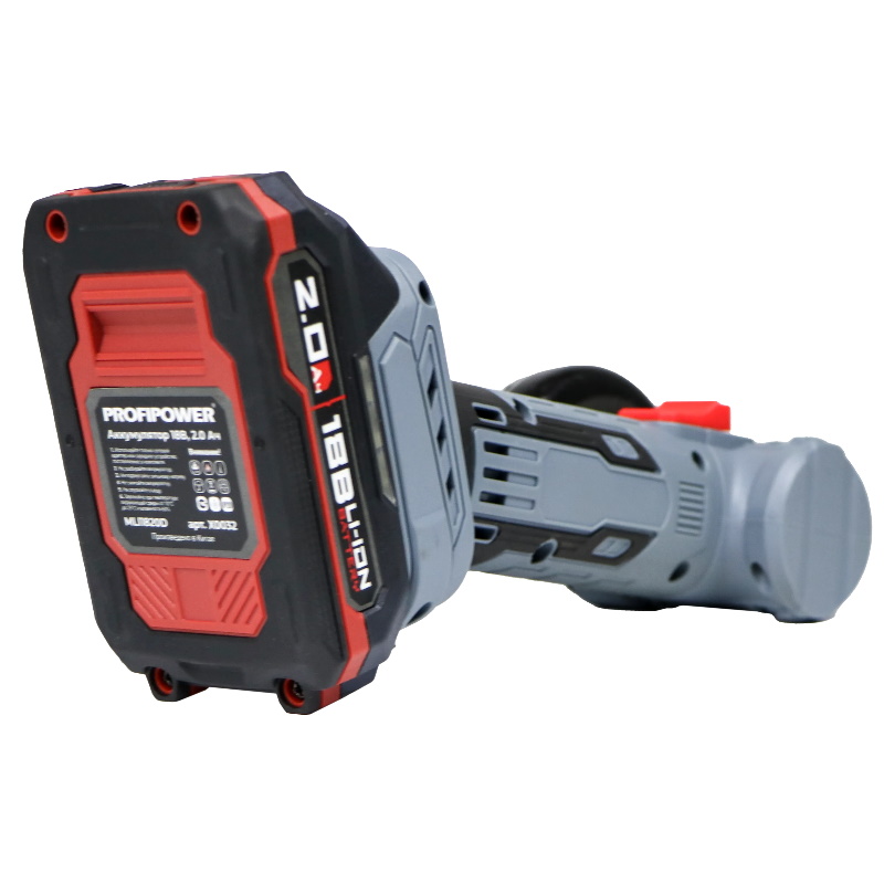 Угловая шлифмашина (болгарка) аккумуляторная ProfiPower DGA-18B E024, 76 мм, 18 В, регулировка оборотов, в кейсе в Иваново