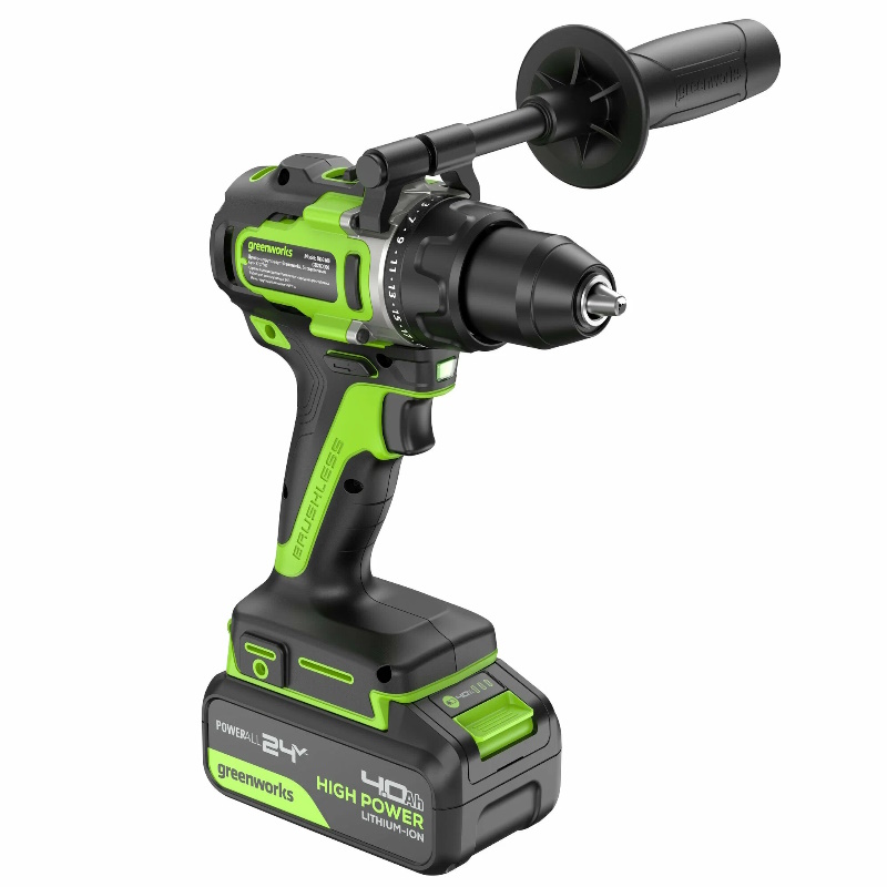 Дрель-шуруповерт аккумуляторная Greenworks 24V GD24DD90 3707507CUB, б/щет, 45/90 Нм,1x4 Ач, ЗУ, кор во Владимире