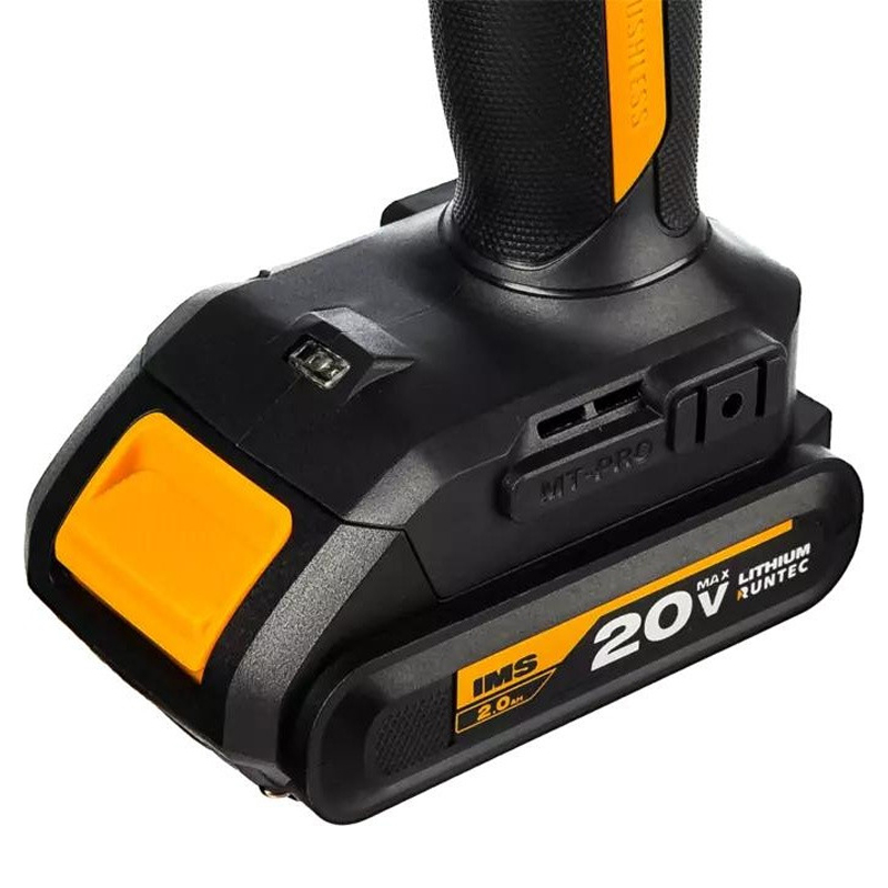 Дрель-шуруповерт Runtec PRO RT-ID222 ударная аккумуляторная 13 мм, 20В, 2*2Ач, 55Нм в Туле
