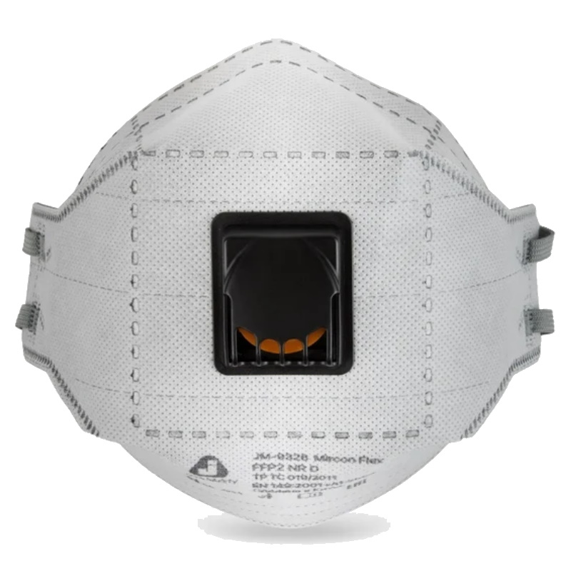Респиратор Jeta Safety Mircon Flex JM-9326, одноразовый, с клапаном, с углем А, FFP2 NR D, трехпанельный в Иваново