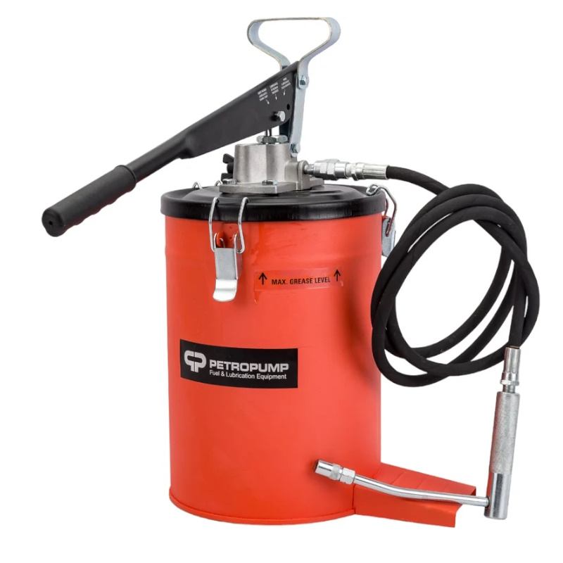 Ручной солидолонагнетатель Petropump PP210023, с емкостью 10 кг, 275 бар