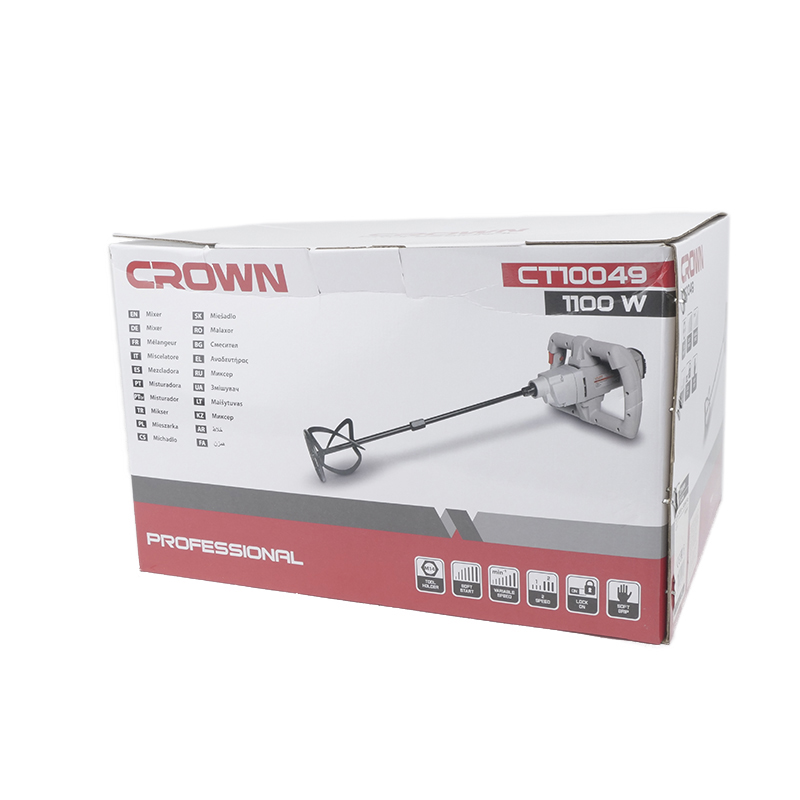 Строительный миксер Crown CT10049, 1100 Вт