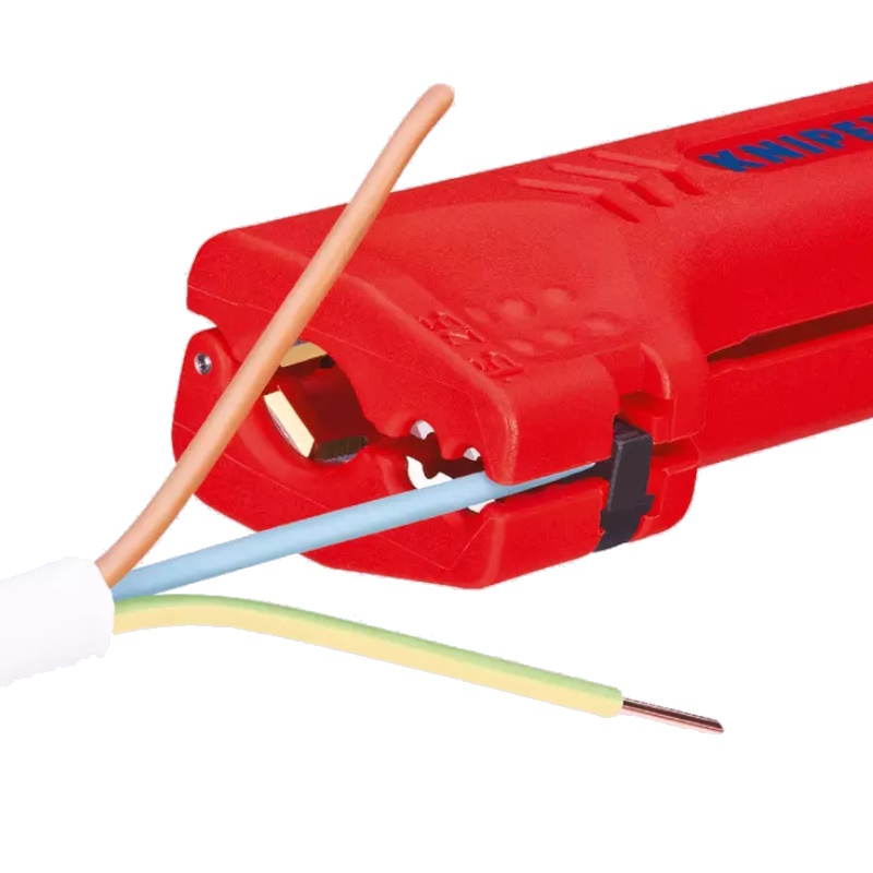 Стриппер универсальный для кабеля домовой и промышленной сети Knipex KN-1690130SB, Ø 8-13 мм, 1.5-2.5 мм², длина 130 мм в Кинешме