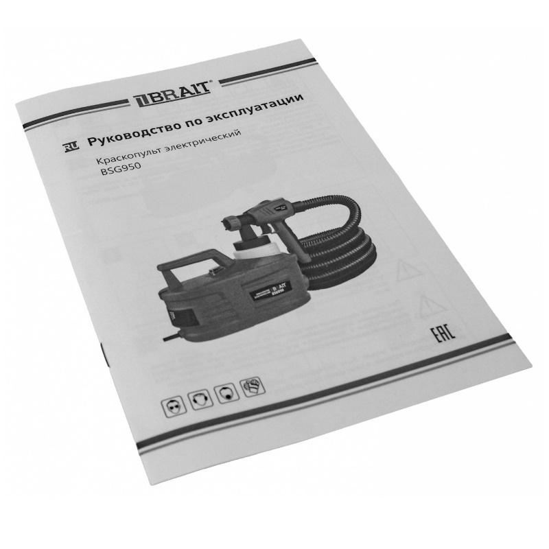 Краскопульт электрический Brait BSG-950 21.01.195.069 (950 Вт, бачок 800 мл, производительность 1500 мл/мин) в Череповце