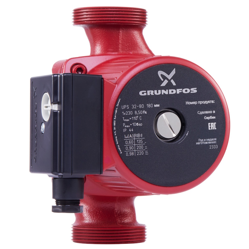 Насос циркуляционный Grundfos UPS 25-80 EU НС-1638176 34210₽