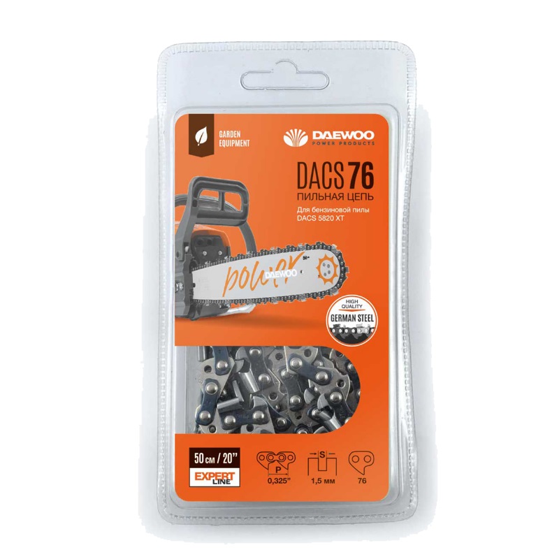 Цепь пильная для продольной пилки древесины Daewoo DACS 76 (76 зубьев, толщина резки 1.5 мм)