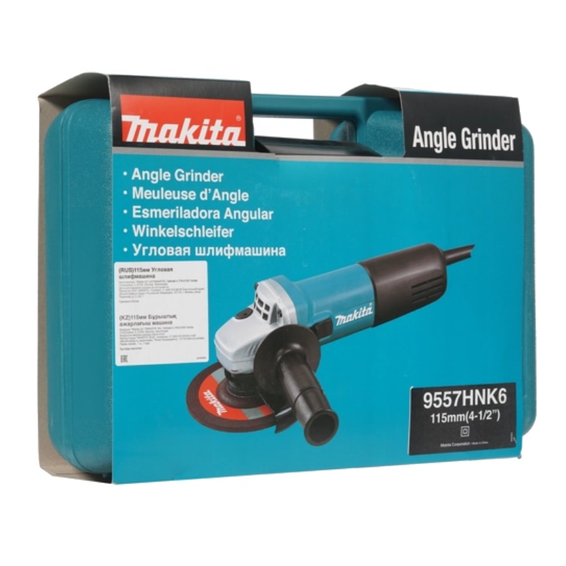 Угловая шлифмашина (болгарка) Makita 9557HNK6, 115 мм, 840 Вт, в кейсе в Череповце