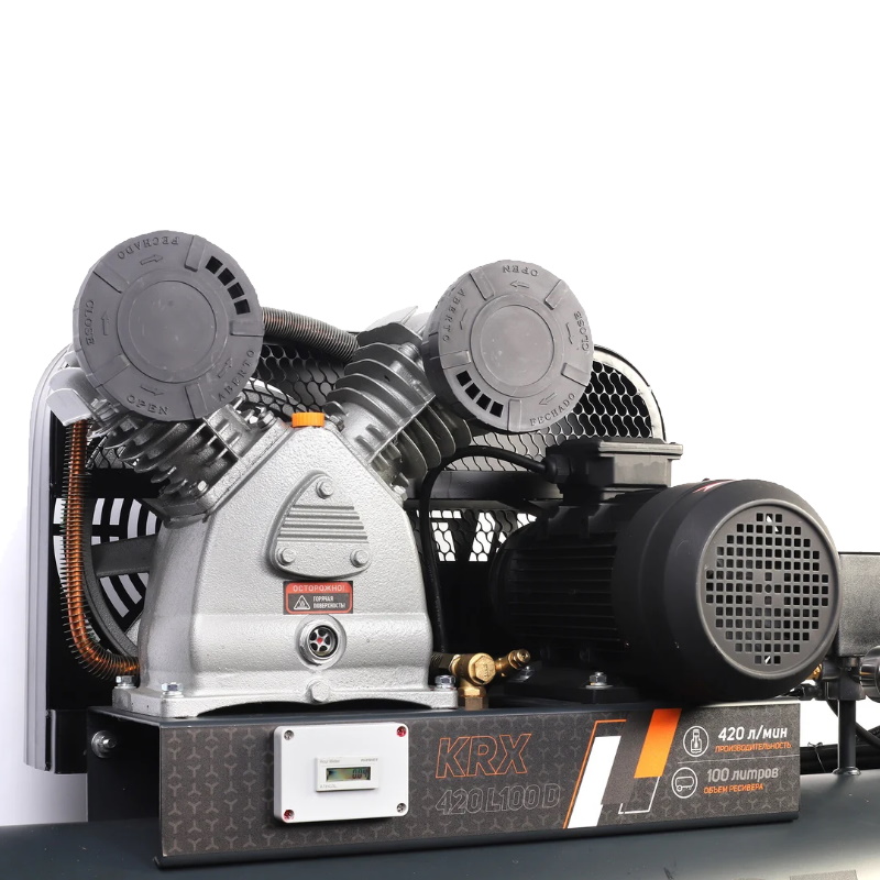 Компрессор Patriot KRX 420 L100 D 545302320, поршневой, ременной, масляный, 420 л/мин, 100 л, 10 бар, 2.2 кВт, 400 В в Муроме