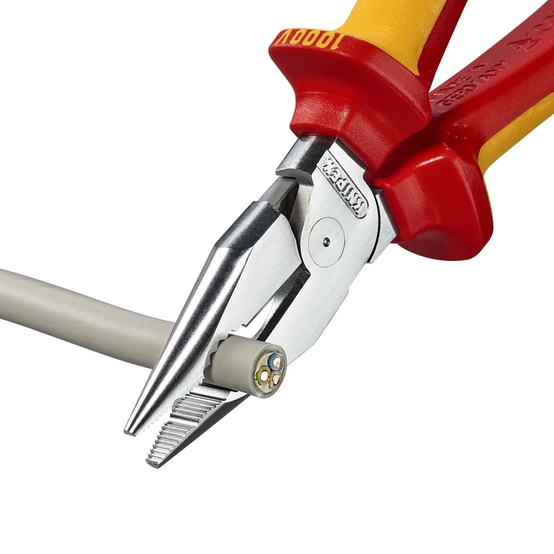 Плоскогубцы комбинированные Knipex KN-0826185SB остроконечные с удлинёнными губками, 185 мм, хром в Туле