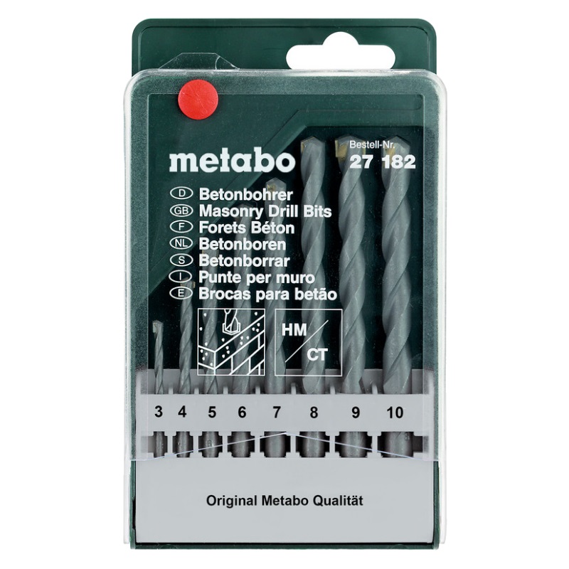 Набор сверл Metabo 627182000, HM, 3-10 мм, 8 штук в Рыбинске