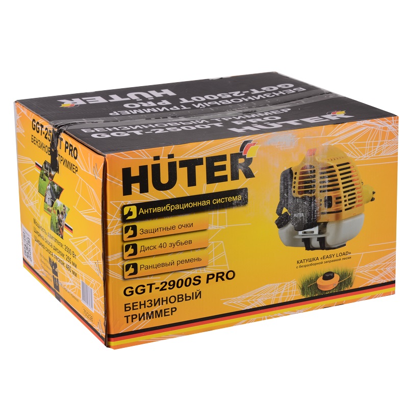 Бензиновый триммер (с антивибрационной системой) Huter GGT-2900S PRO 70/2/29 4606059030362