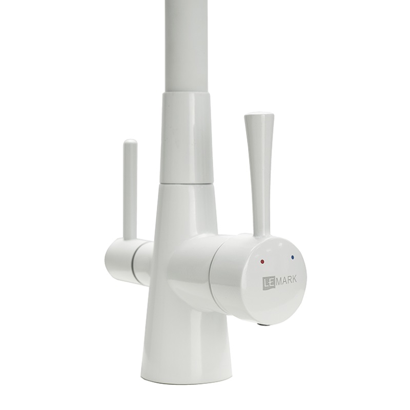 Смеситель для кухни Lemark Comfort LM3075W, белый в Череповце