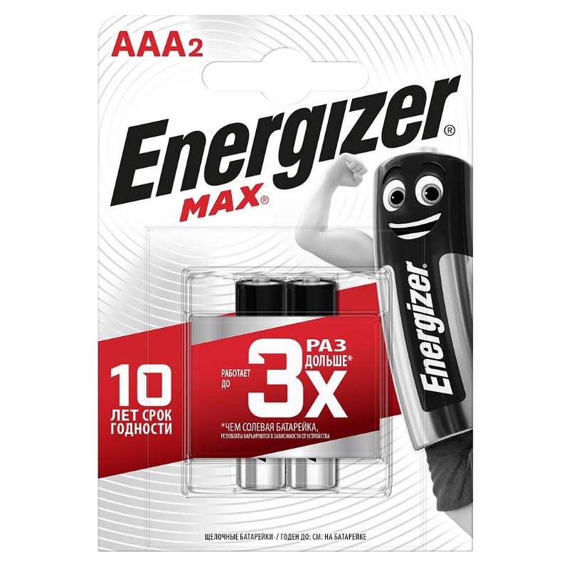 Элемент питания Energizer Max E92/AAA BP 2 RU E300157203 в Иваново