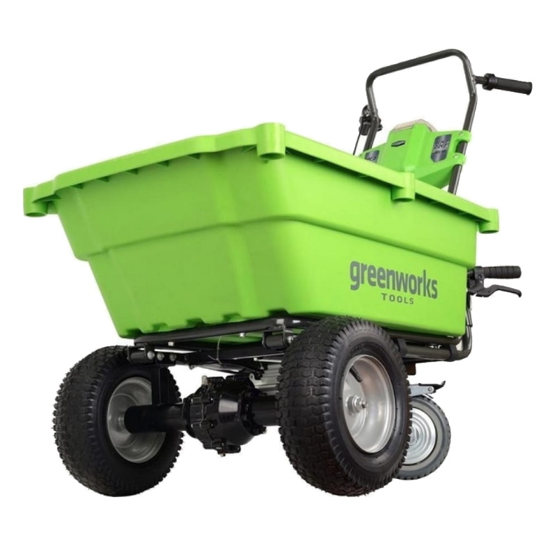 Садовая тележка самоходная Greenworks 7400007UB, 40V, 106 л, с 1хАКБ 4 Ач и ЗУ
