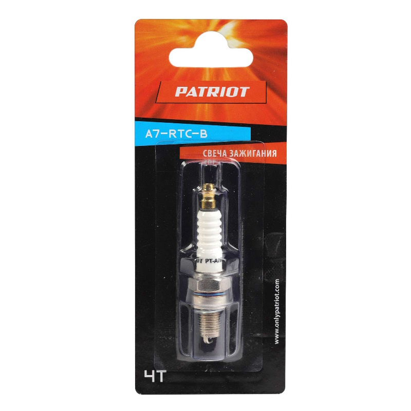 Свеча Patriot А7RTC-B 841102025, для 4-х тактных дв., для генераторов GP2000i, GP2700i, GP3000i, GP3000il