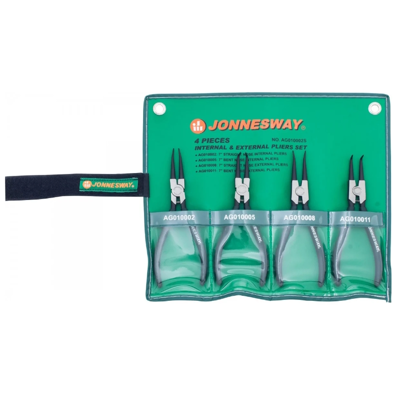 Универсальный набор щипцов для стопорных колец Jonnesway AG010002S 046589 разжим и сжим 7 4 предмета 7040₽