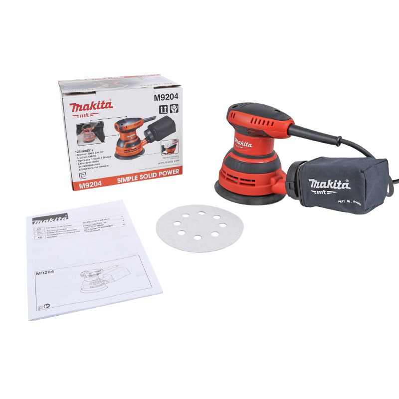 Эксцентриковая шлифмашина Makita M9204 (сетевое питание, мощность 240 Вт, 12000 оборотов/мин, оснастка 125 мм) в Нижнем Новгороде