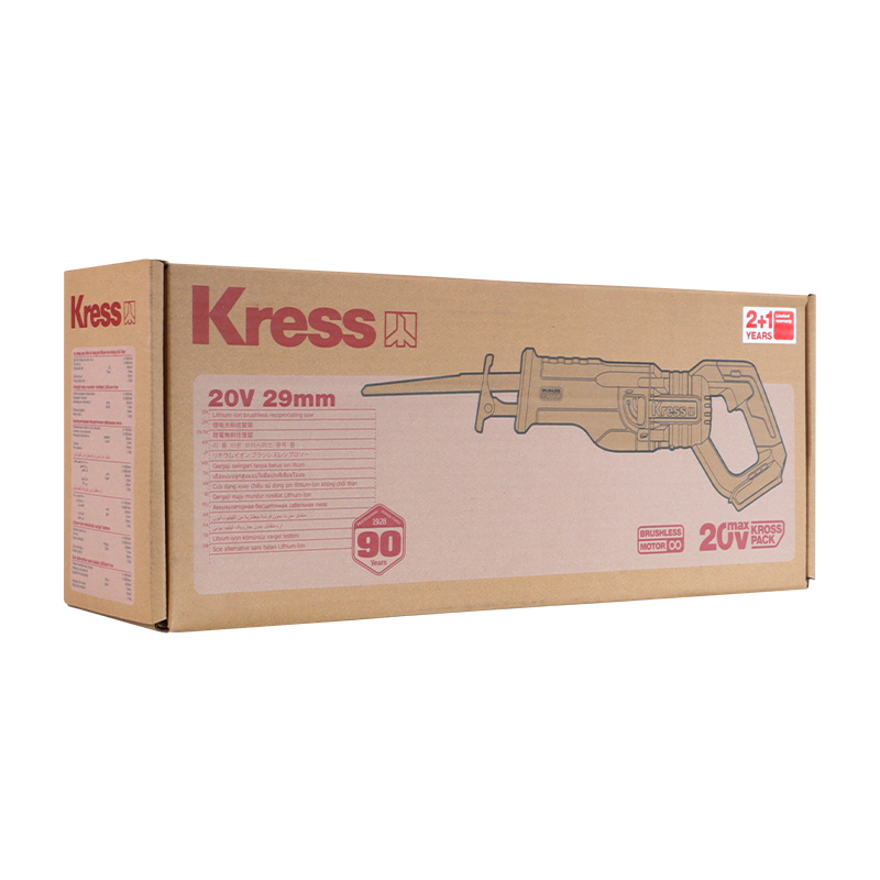 Пила сабельная бесщеточная аккумуляторная Kress KU501.9, 20В, без АКБ и ЗУ в Александрове
