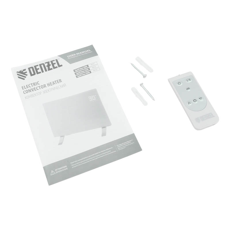 Конвектор электрический Denzel OptiPrime-2000 98123, Wi-Fi, тачскрин, цифровой термостат, 2000 Вт в Угличе