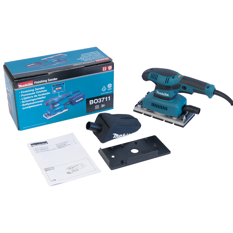 Вибрационная шлифмашина Makita BO3711 (190 Вт, размер подошвы 185x93, питание от розетки, амплитуда 2 мм) во Владимире