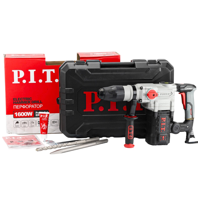 Перфоратор P.I.T. PBH40-C3, SDS-MAX, электрический (1600Вт, 9Дж, 2реж, Ø40мм, 3800уд/мин, 630об/мин, верт) в Ярославле