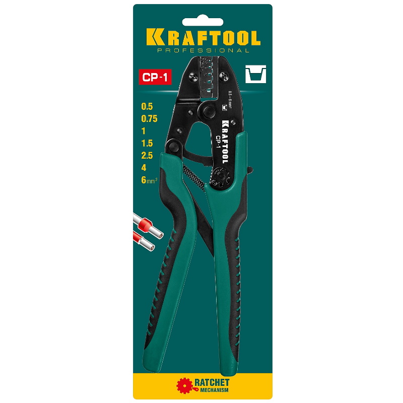 Пресс-клещи для втулочных наконечников Kraftool 45461-1 CP-1, 0.5-6 мм2 в Коврове