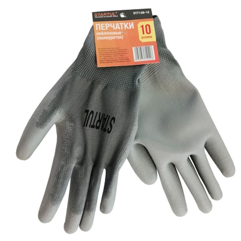 Перчатки Startul ST7128-10 нейлон полиуретановое покрытие 10 р-р серые 85₽