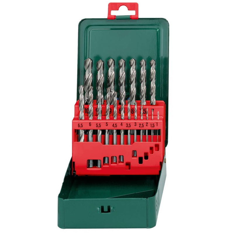 Набор сверл в металлическом кейсе Metabo 627153000 (тип HSS-G, диаметр 1-10 мм, 19 штук, по металлу) в Кинешме