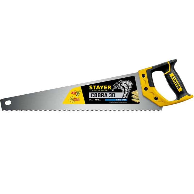 Ножовка универсальная пила Stayer Cobra 3D 1512-45 450 мм 810₽