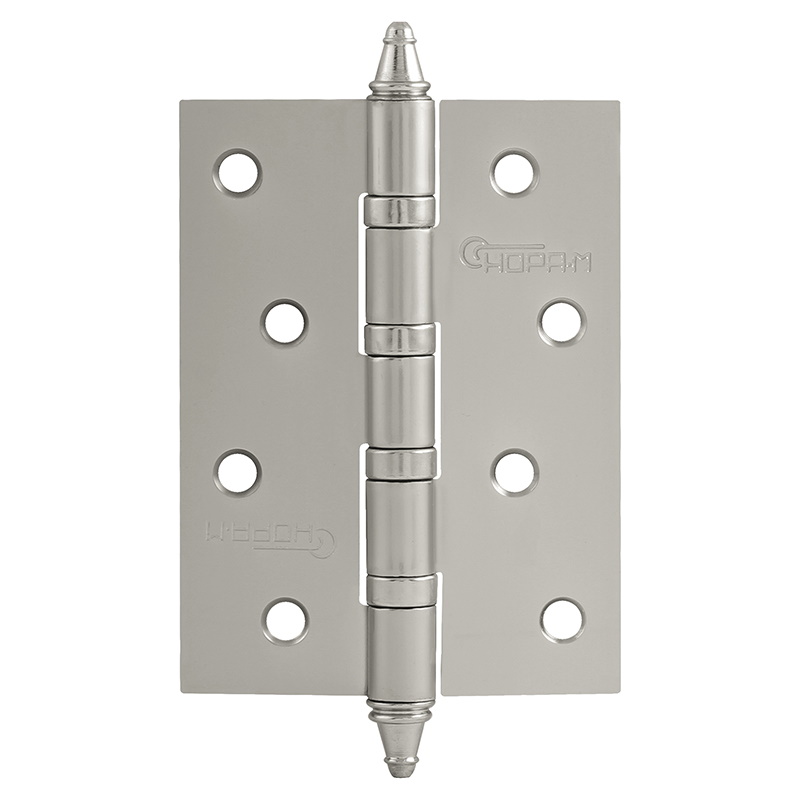 Петля дверная универсальная Нора-М 10681, 4"-4ВВ, 100*75*2,5, с колпачком, матовый никель в Иваново