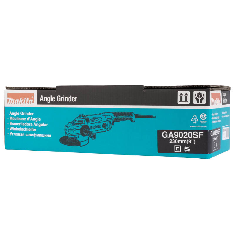 Угловая шлифмашина Makita GA9020SF (диаметр 230 мм, блокировка, профессиональный тип, аксессуары)