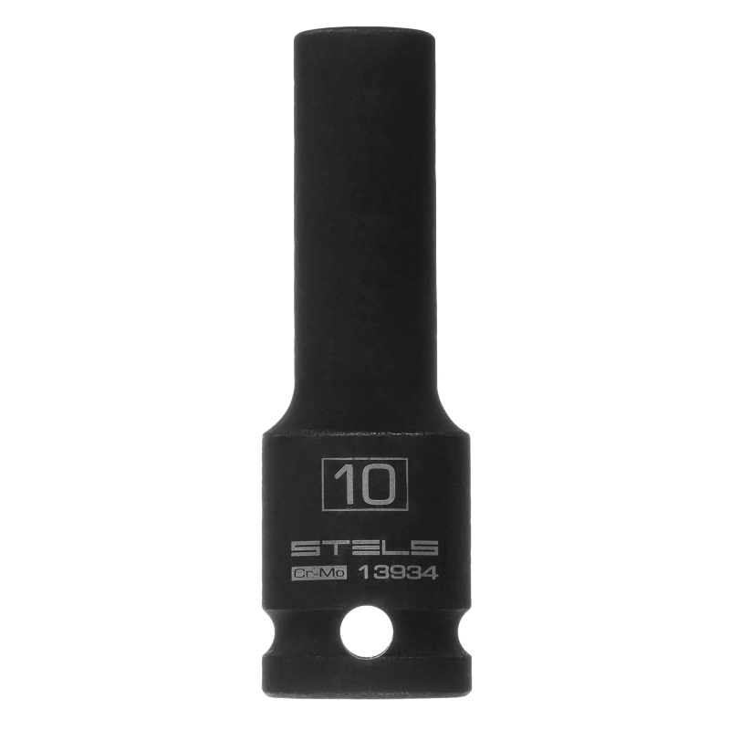 Головка ударная удлиненная шестигранная Stels 13934, 10 мм, 1/2", CrMo