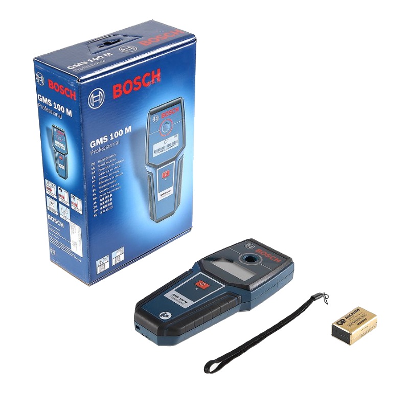 Детектор проводки Bosch Gms 100 M Professional 0.601.081.100 (глубина обнаружение 50-100 мм, батарея 9в) в Твери