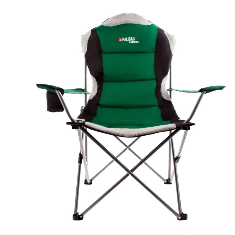 Кресло складное Palisad Camping 69592, с подлокотниками и подстаканником, 60x60x110/92 см в Иваново