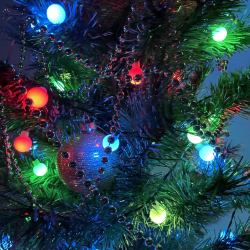 Гирлянда светодиодная Эра "Нить Шарики" Б0047968 565036, d18мм, 5 м, 50 LED, IP20, мульти в Муроме