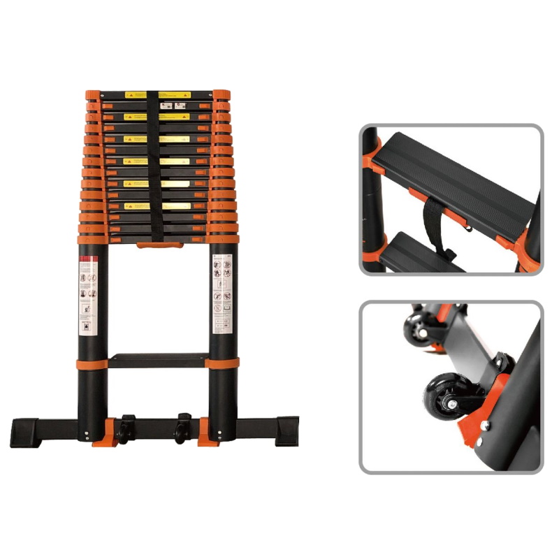 Лестница телескопическая Startul BLACK LINE ST9931-059, 1-секционная, алюминиевая, 590 см, 15 ступеней, 17.0 кг во Владимире