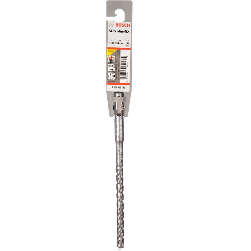 Бур BOSCH 2.608.833.789 SDS-Plus-5X, 8x100/160 мм в Туле