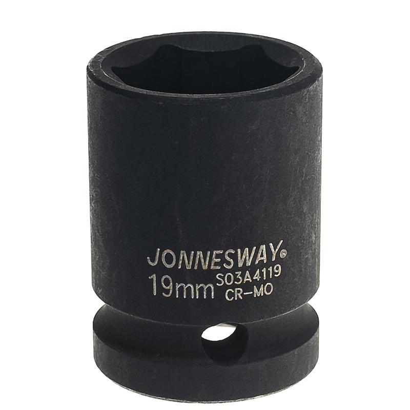 Торцевая ударная головка Jonnesway S03A4119 (посадочный квадрат 1/2 дюйма, размер 19 мм, шестигранный тип)