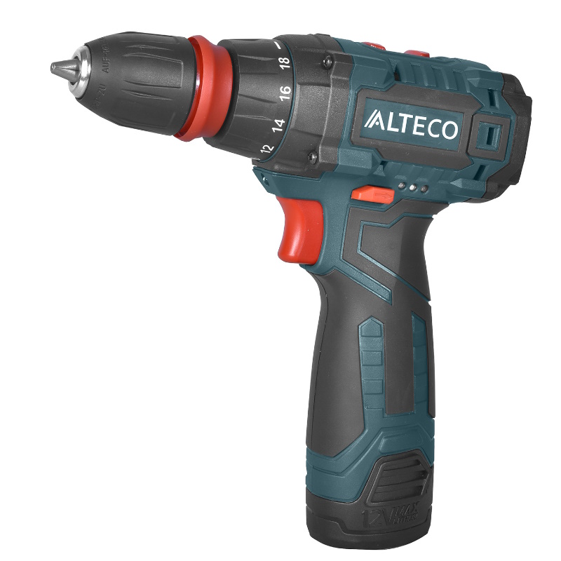 Аккумуляторная дрель шуруповёрт Alteco CD 1210F Li X2 68692, со съемным патроном в Иваново