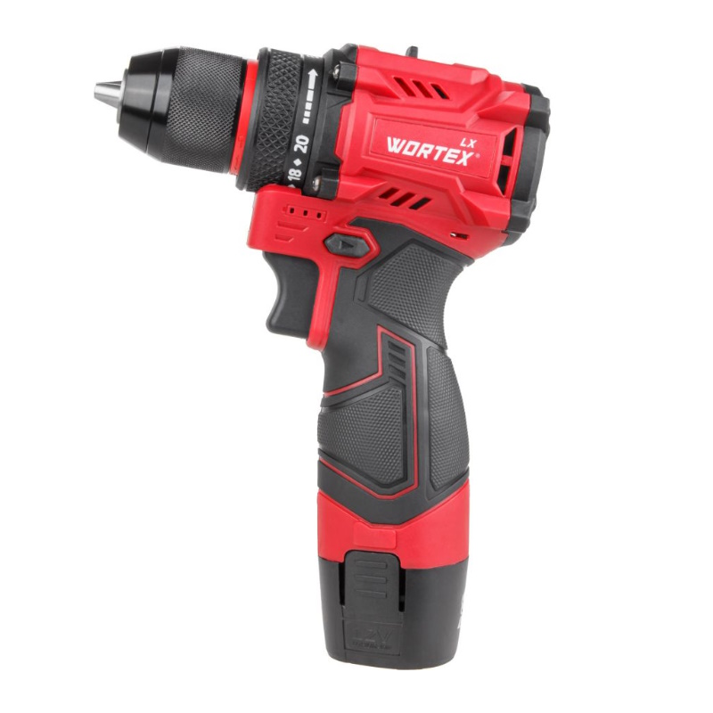 Аккумуляторная дрель-шуруповерт Wortex LX BD 1215-1 Li 1333698, 12В, 30 Нм, 1.5 Ач акб, патрон 10 мм, бесщёточный во Владимире