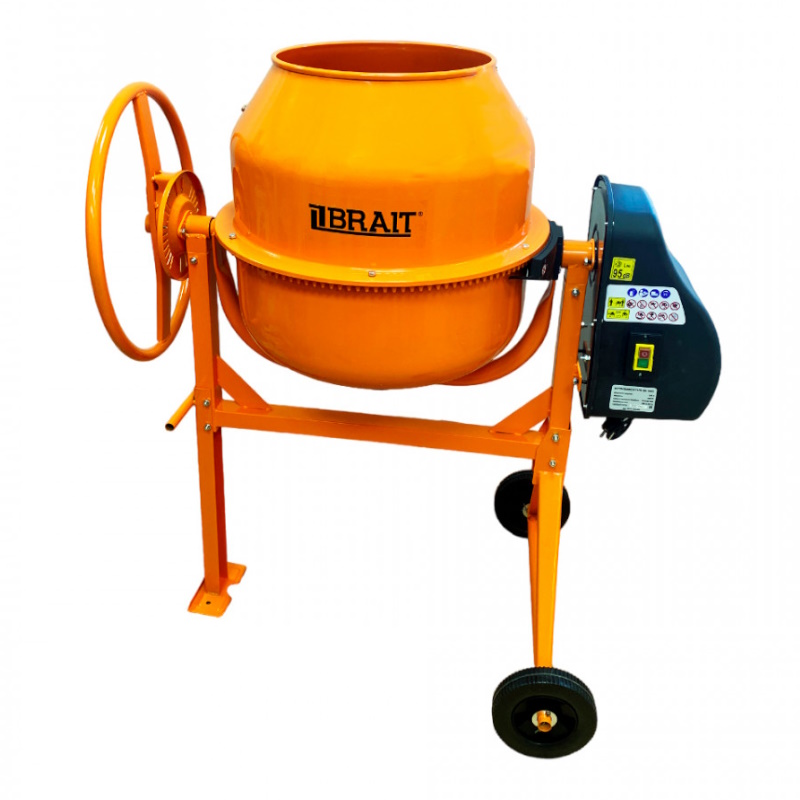 Бетоносмеситель Brait BR-160S 09.01.028.052 (600 Вт, 220В/50 Гц, 100 л, горловина 380 мм)