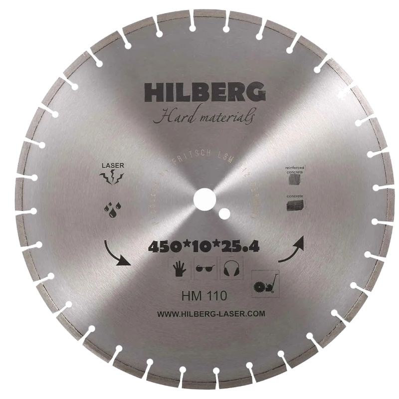 Диск алмазный отрезной Hilberg Hard Materials Лазер HM110, 450*25.4  в Переславле