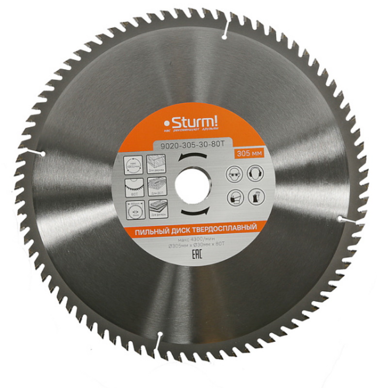 Диск пильный Sturm 9020-305-30-80T в Костроме