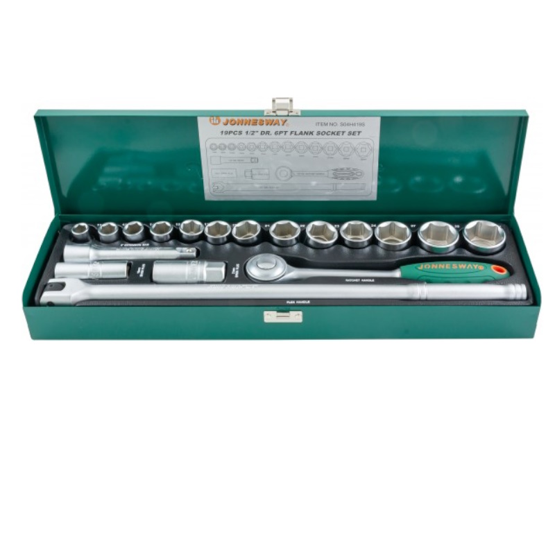 Набор головок торцевых Jonnesway S04H419S 047432, 1/2"DR, 11-32 мм, 19 предметов