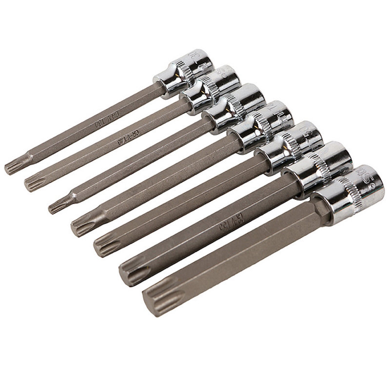 Набор головок Sturm 1045-18-T7-110, TORX 3/8",  110мм,  T25-60,  7шт,  пластиковый кейс,  СrV