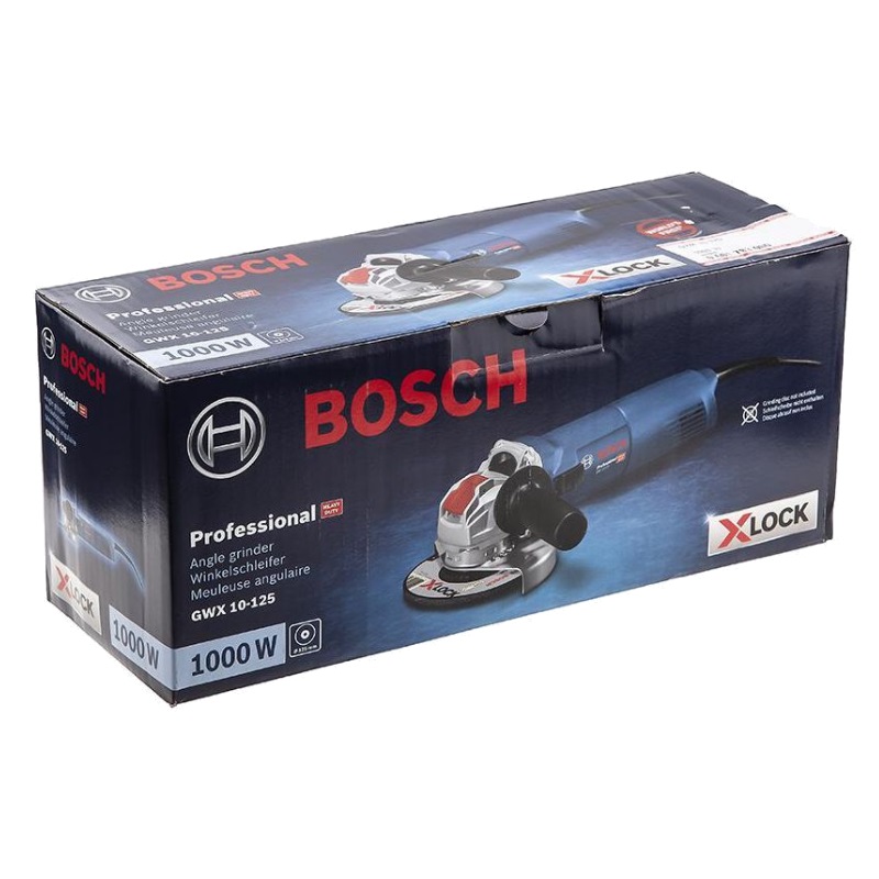 Угловая шлифмашина (болгарка) Bosch GWX 10-125 X-LOCK 0.601.7B3.000, 125 мм, 1000 Вт, плавный пуск в Угличе