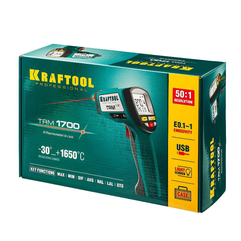 Пирометр Kraftool TRM-1700 45701-1650, -30°,+1650°C в Туле